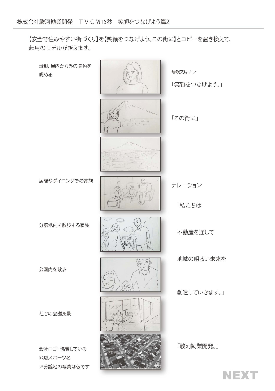 コンテ「笑顔をつなげよう」篇2